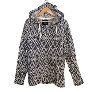 American Eagle Outfitters Hoodie Mens Large Geometric Tribal Skater Streetwear